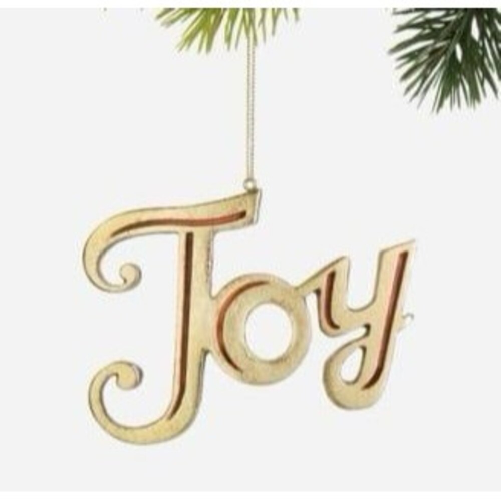 Macy’s Holiday Lane Blessed Joy Gold-Tone Christmas Ornament